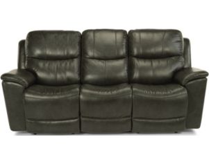 Flexsteel Cade Black Leather Power Recline Sofa