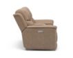Flexsteel Cade Taupe Leather Power Head Console Loveseat small image number 3