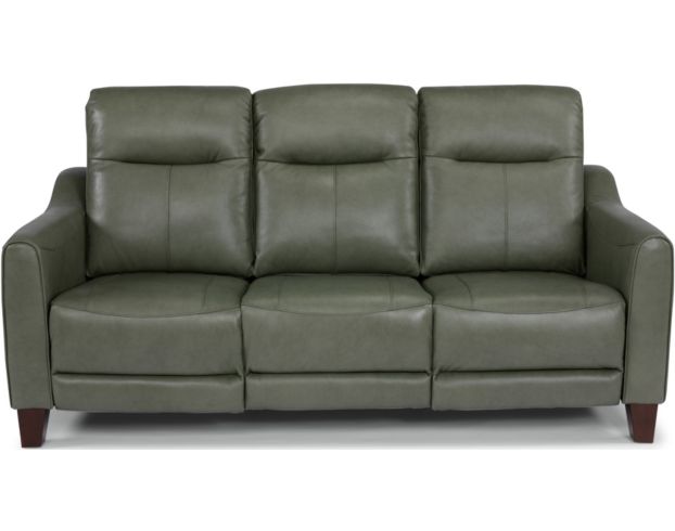 Flexsteel Forte Gray Leather Power Recline Sofa large image number 1