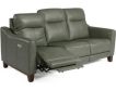 Flexsteel Forte Gray Leather Power Recline Sofa small image number 2