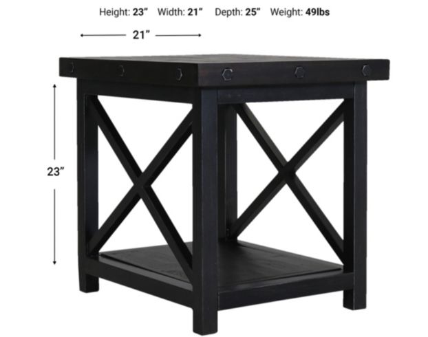 Flexsteel Carpenter Rustic Brown End Table large image number 2