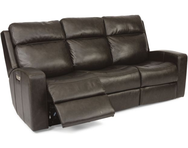 Flexsteel Cody Brown Leather Power Recline Sofa large image number 3