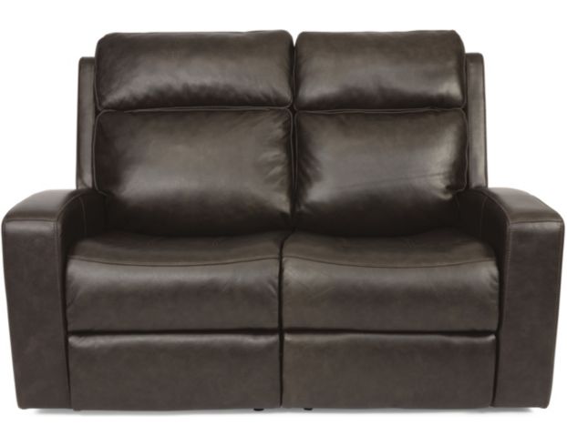 Flexsteel Cody Brown Leather Power Recline Loveseat large image number 1
