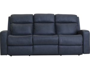 Flexsteel Cody Blue Leather Power Headrest Sofa