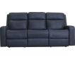 Flexsteel Cody Blue Leather Power Headrest Sofa small image number 1