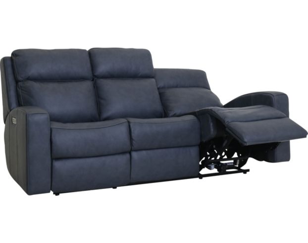 Flexsteel Cody Blue Leather Power Headrest Sofa large image number 3