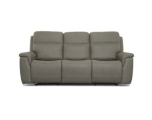 Flexsteel Sawyer Gray Leather Power Reclining Sofa