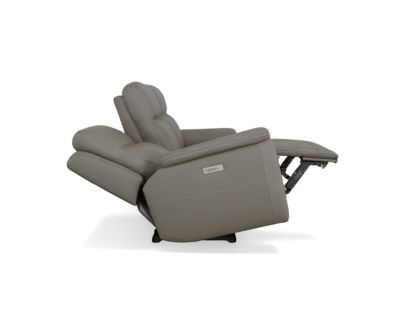 Flexsteel Sawyer Gray Leather Power Reclining Sofa