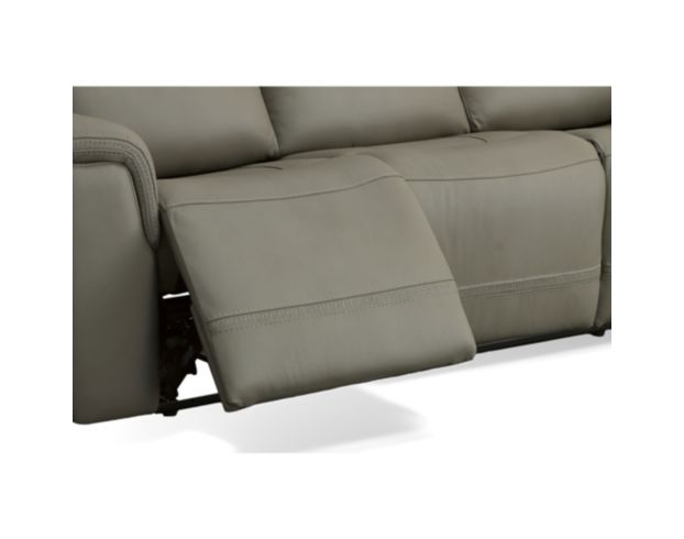 Flexsteel Sawyer Gray Leather Power Reclining Sofa large image number 5