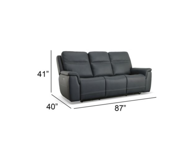 Flexsteel Sawyer Marine Leather Power Reclining Sofa large image number 10