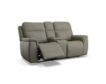 Flexsteel Sawyer Gray Leather Power Reclining Loveseat with Console small image number 2