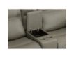 Flexsteel Sawyer Gray Leather Power Reclining Loveseat with Console small image number 6