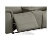 Flexsteel Sawyer Gray Leather Power Reclining Loveseat with Console small image number 7