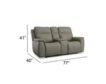 Flexsteel Sawyer Gray Leather Power Reclining Loveseat with Console small image number 9