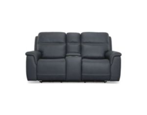 Flexsteel Sawyer Marine Leather Power Reclining Loveseat with Console