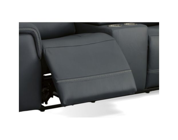 Flexsteel Sawyer Marine Leather Power Reclining Loveseat with Console large image number 5