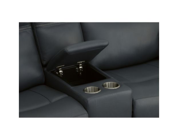 Flexsteel Sawyer Marine Leather Power Reclining Loveseat with Console large image number 6