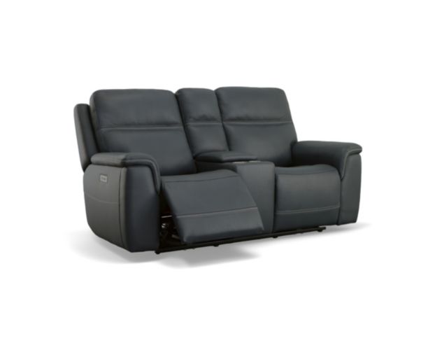 Flexsteel Sawyer Marine Leather Power Reclining Loveseat with Console large image number 10