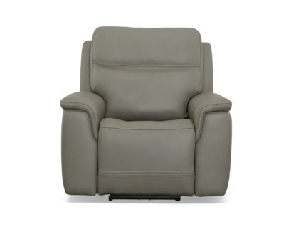 Flexsteel Sawyer Gray Leather Power Recliner