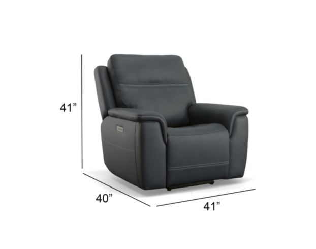 Flexsteel Sawyer Marine Leather Power Recliner large image number 10