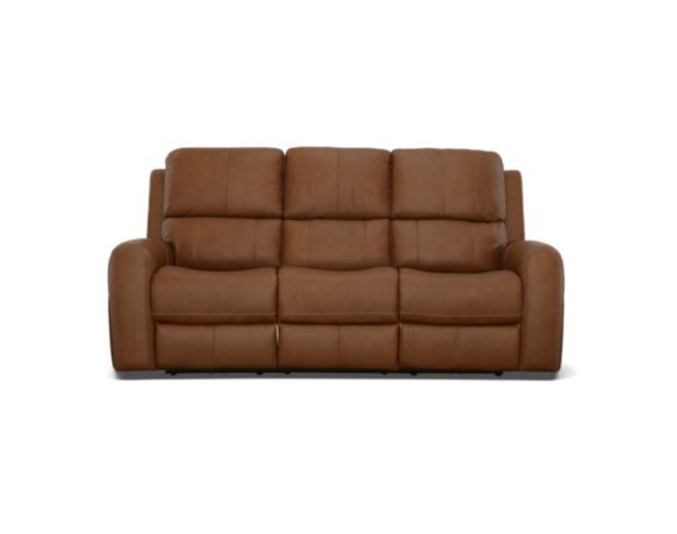 Flexsteel Linden Caramel Leather Power Reclining Sofa large image number 1