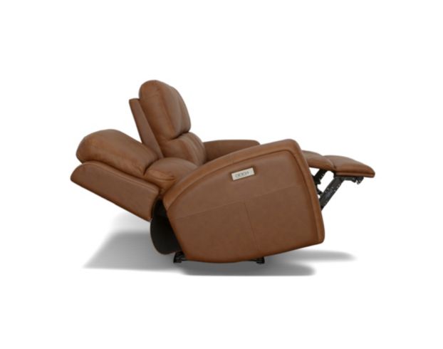 Flexsteel Linden Caramel Leather Power Reclining Sofa large image number 4