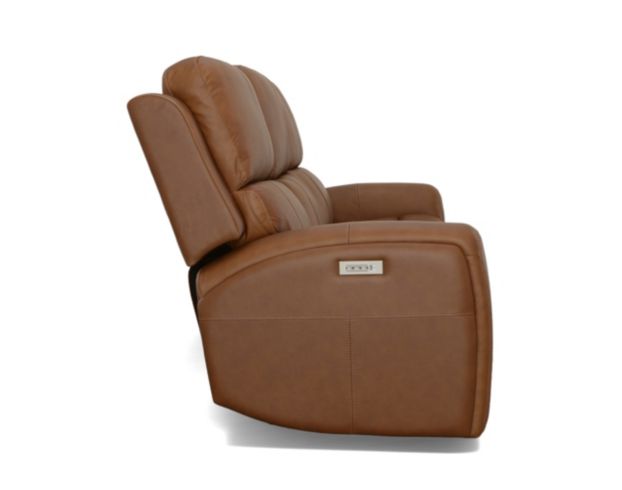 Flexsteel Linden Caramel Leather Power Reclining Sofa large image number 6