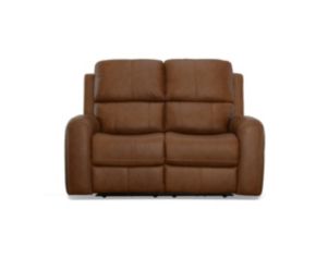 Flexsteel Linden Caramel Leather Power Reclining Loveseat