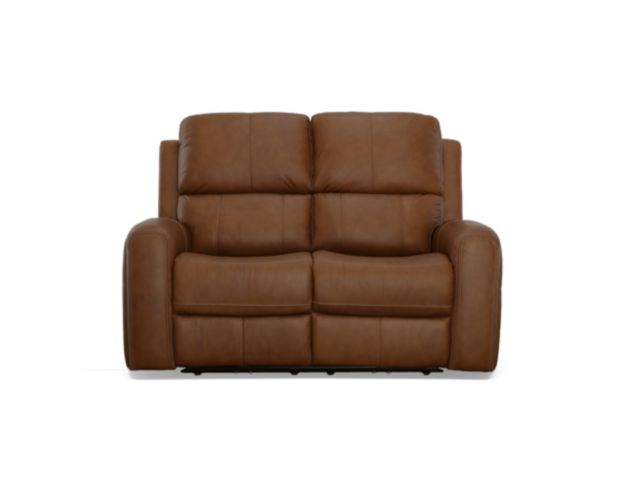 Flexsteel Linden Caramel Leather Power Reclining Loveseat large image number 1