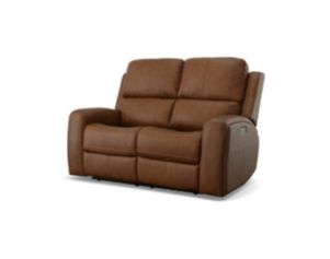 Flexsteel Linden Caramel Leather Power Reclining Loveseat