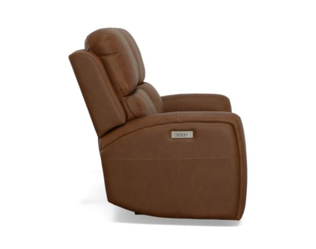 Flexsteel Linden Caramel Leather Power Reclining Loveseat large image number 7