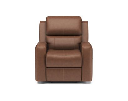 Flexsteel Linden Caramel Leather Power Recliner