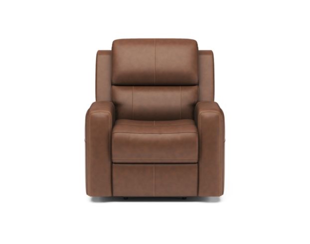 Flexsteel Linden Caramel Leather Power Recliner large image number 1