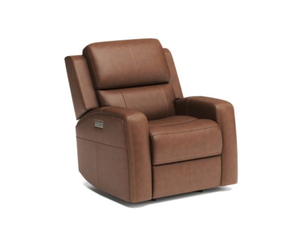 Flexsteel Linden Caramel Leather Power Recliner large image number 3