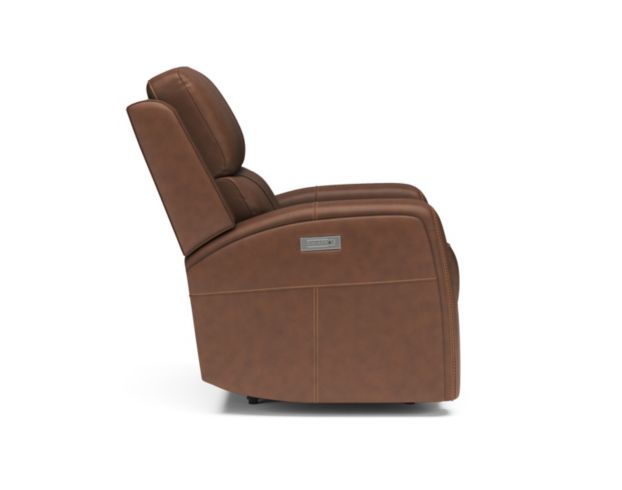 Flexsteel Linden Caramel Leather Power Recliner large image number 4