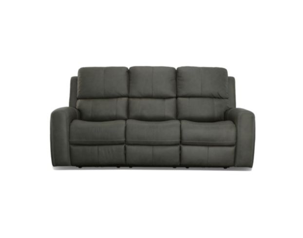 Flexsteel Linden Charcoal Leather Power Reclining Sofa large image number 1