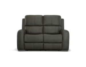 Flexsteel Linden Charcoal Leather Power Reclining Loveseat