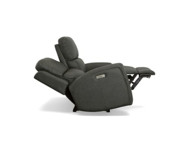 Flexsteel Linden Charcoal Leather Power Reclining Loveseat large image number 4