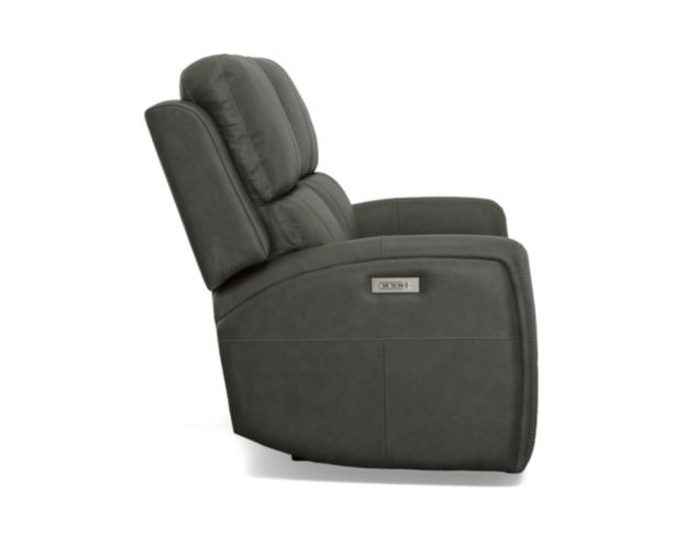 Flexsteel Linden Charcoal Leather Power Reclining Loveseat large image number 8