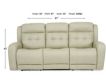 Flexsteel Grant Cream Leather Power Reclining Sofa with Drop Down Tray small image number 3