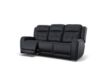 Flexsteel Grant Blue Leather Power Reclining Sofa with Drop Down Tray small image number 2