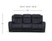 Flexsteel Grant Blue Leather Power Reclining Sofa with Drop Down Tray small image number 9