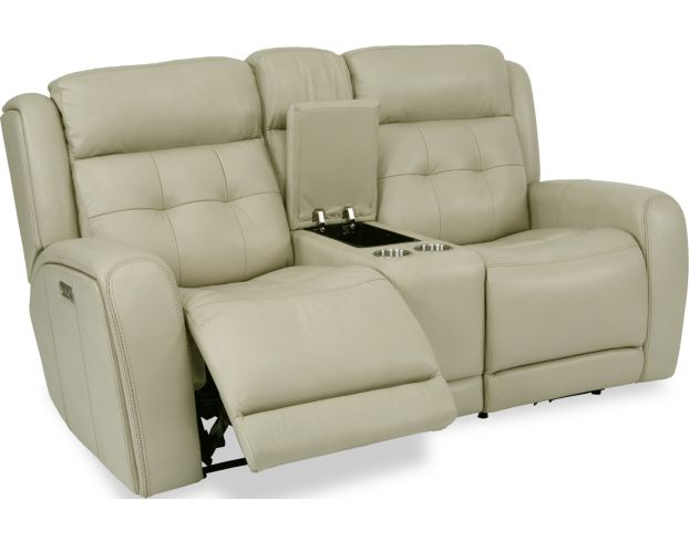 Flexsteel Grant Leather Power Loveseat with Console large image number 2
