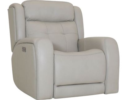 Flexsteel Grant Cream Leather Power Glider Recliner