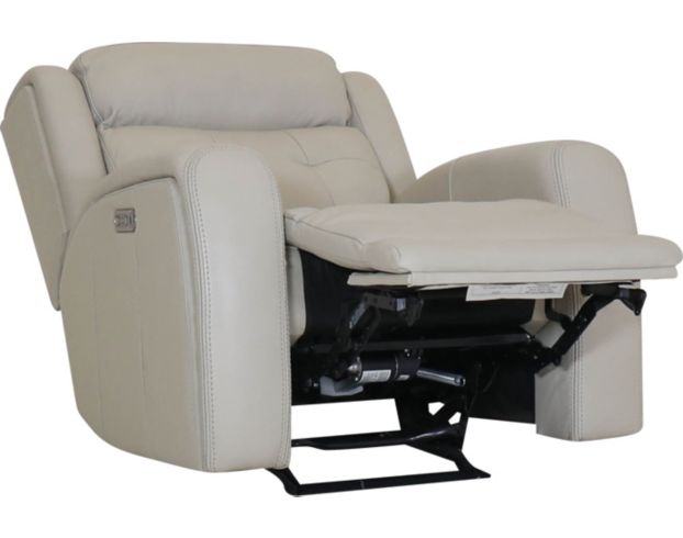 Flexsteel Grant Cream Leather Power Glider Recliner large image number 3