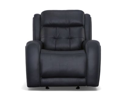 Flexsteel Grant Blue Leather Power Glider Recliner