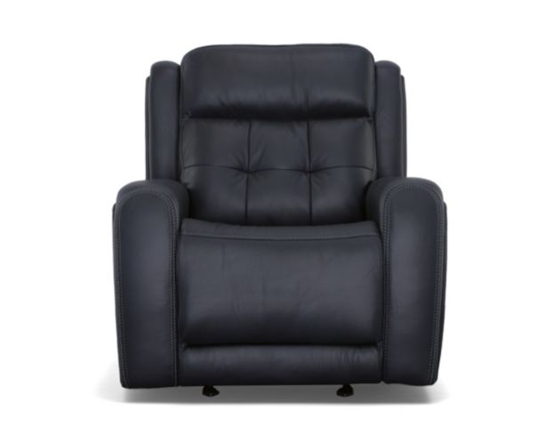 Flexsteel Grant Blue Leather Power Glider Recliner large image number 1