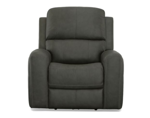 Flexsteel Linden Charcoal Leather Power Recliner large image number 1