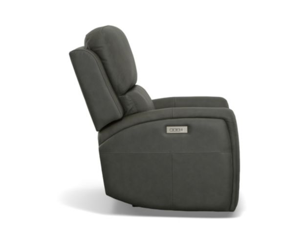 Flexsteel Linden Charcoal Leather Power Recliner large image number 7