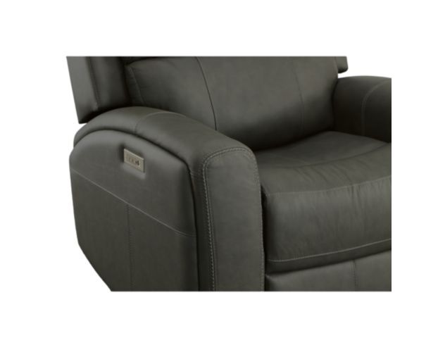 Flexsteel Linden Charcoal Leather Power Recliner large image number 8